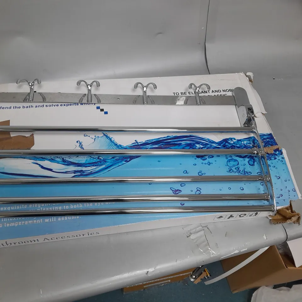 BOXED CANDORA BATHROOM TOWEL RACK CHROME