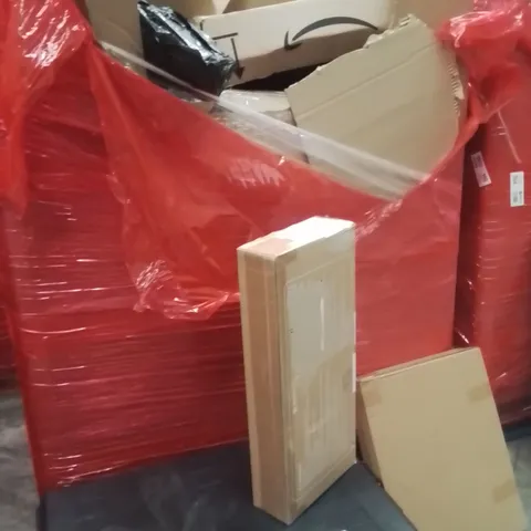 PALLET OF ASSORTED HOUSEHOLD GOODS AND PRODUCTS TO INCLUDE;STORAGE BOX,PLAYPEN,ATHLETIC JERSEY FRAME