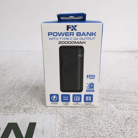 FX POWER BANK 20000MAH WITH TYPE-C OUTPUT