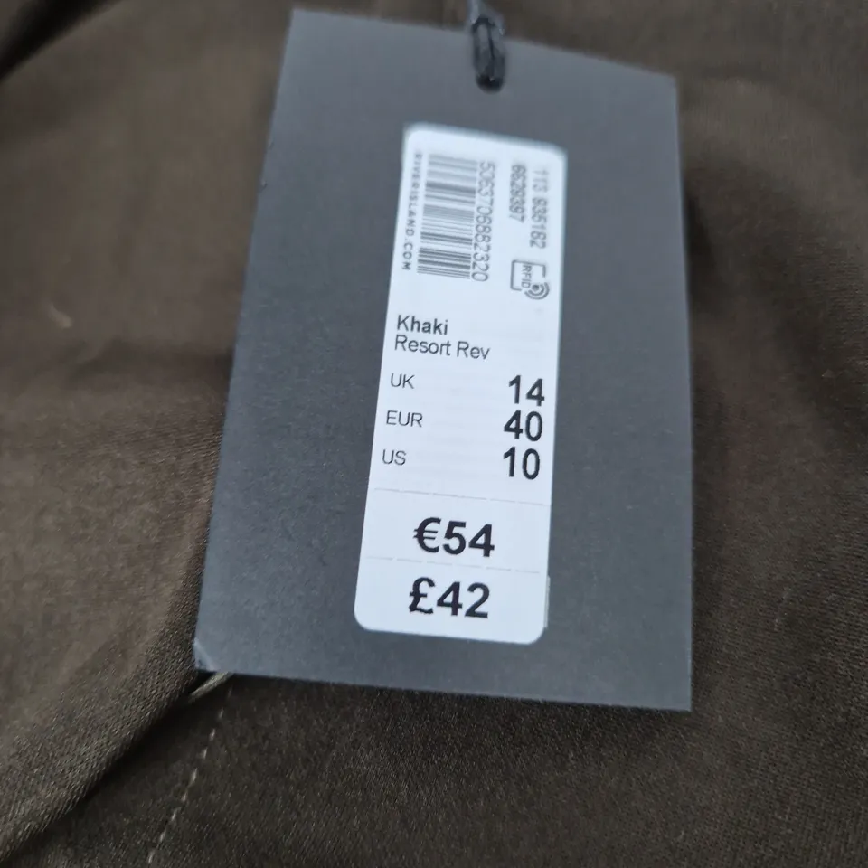 River Island Studios Khaki Resort Rev Jacket – UK 14