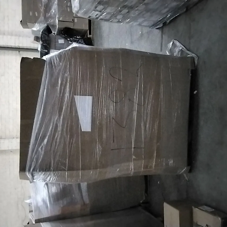 PALLET OF ASSORTED ITEMS INCLUDING STOREMIC FLOATING SHELF, DRYWALL SANDER, GIELMIY TRAMPOLINE WITH HANDLEBARS, MYLEK MOBILE AIR COOLER, STORAGE SHELF