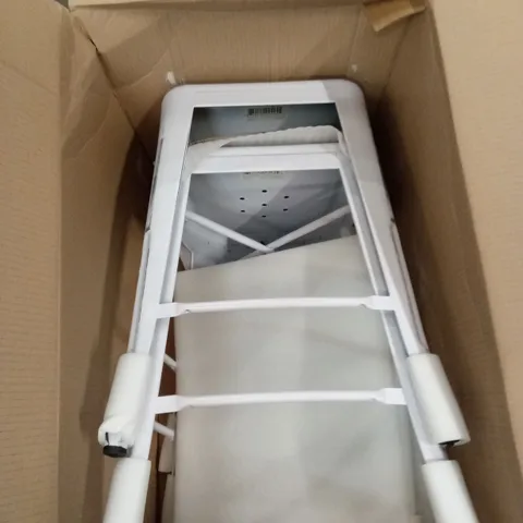 BOXED SET OF 2 DOVERCLIFF BAR & COUNTER STOOLS - DISTRESSED WHITE (1 BOX)