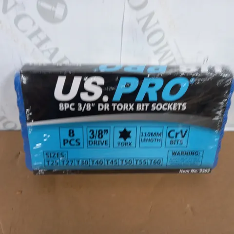 US.PRO 8PC 3/8" DR TORX BIT SOCKETS