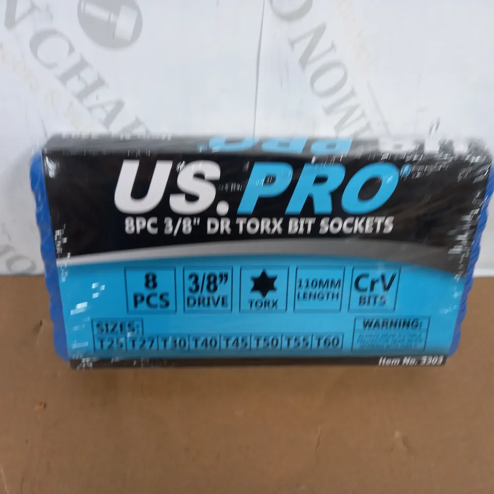 US.PRO 8PC 3/8" DR TORX BIT SOCKETS