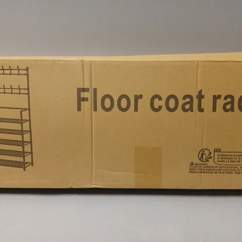 BOXED UNBRANDED 5 LAYER FLOOR COAT RACK IN BLACK