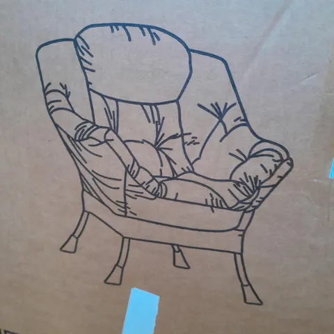 BOXED UNBRANDED GREY CUSHION CHAIR