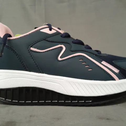 BOXED PAIR OF AOV TRAINERS IN BLUE/PINK UK SIZE 6.5