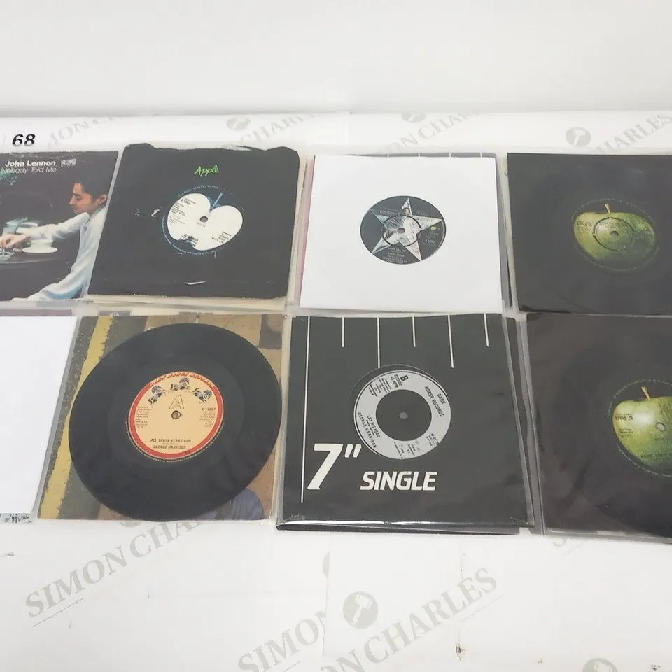 A COLLECTION OF 40 X BEATLES AND RELATED VINYL RECORD SINGLES. THE BEATLES, PAUL MC CARTNEY, JOHN LENNON, RINGO STAR, GEORGE HARRISON.