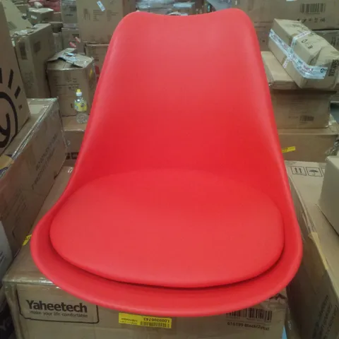 BOXED EVA RED PLASTIC DINING CHAIR