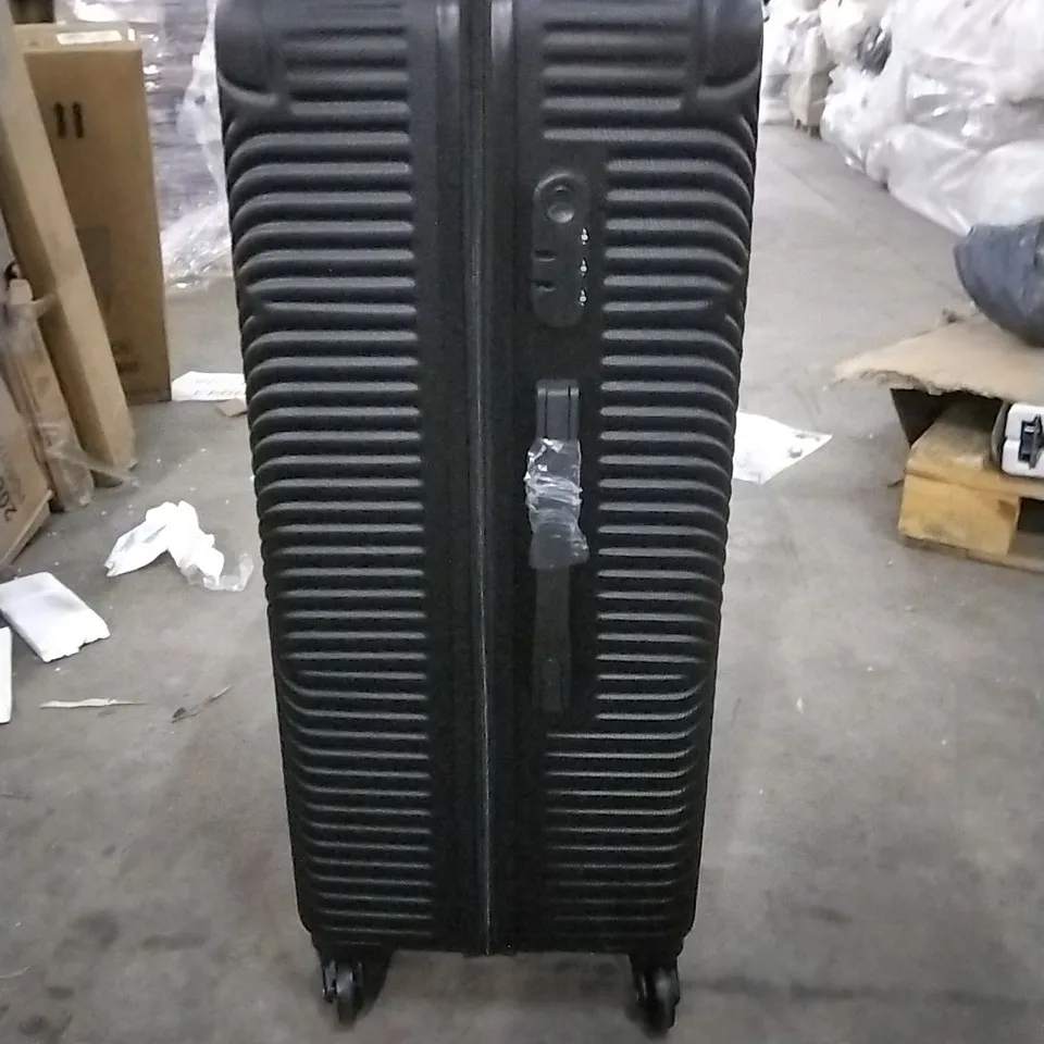 BOXED NEO BLACK HARD SHELL LUGGAGE SUITCASE