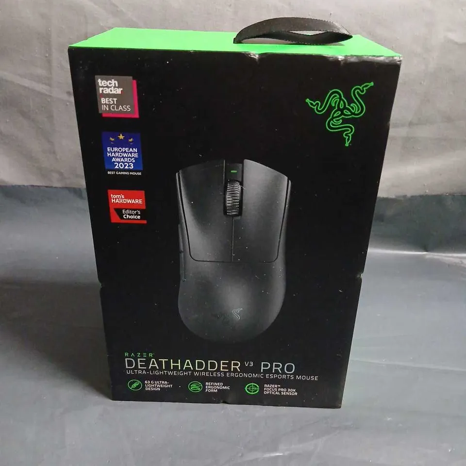 RAZER DEATHADDER V3 PRO WIRELESS ERGONOMIC ESPORTS MOUSE - BOXED