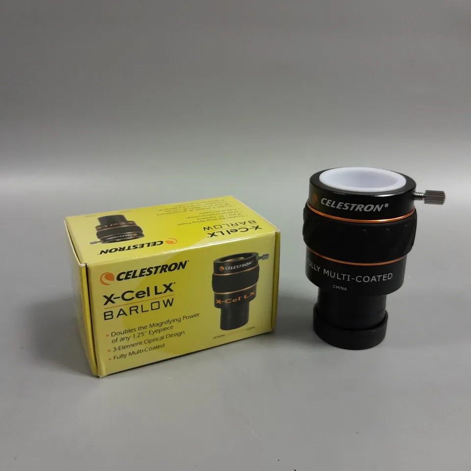 BOXED CELESTRON X-CEL LX X2 BARLOW LENS