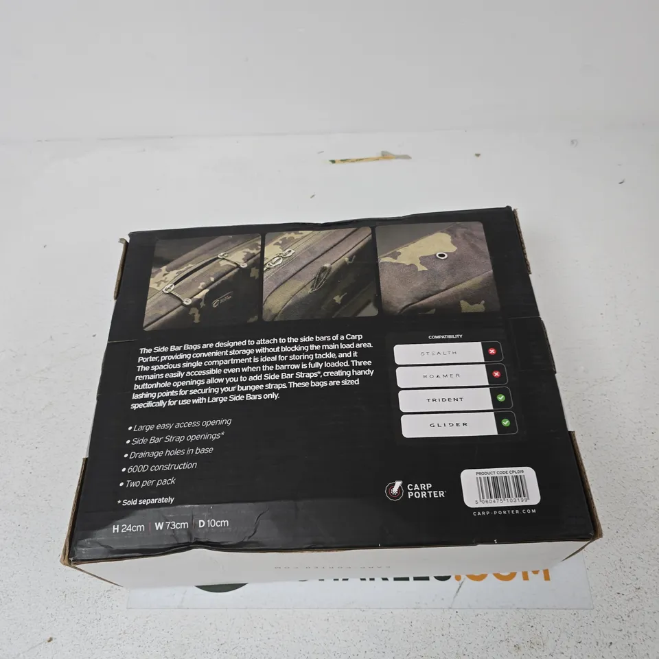 CARP PORTER SIDE BAR BAGS – LARGE, DARK KAMO (CAMOUFLAGE)