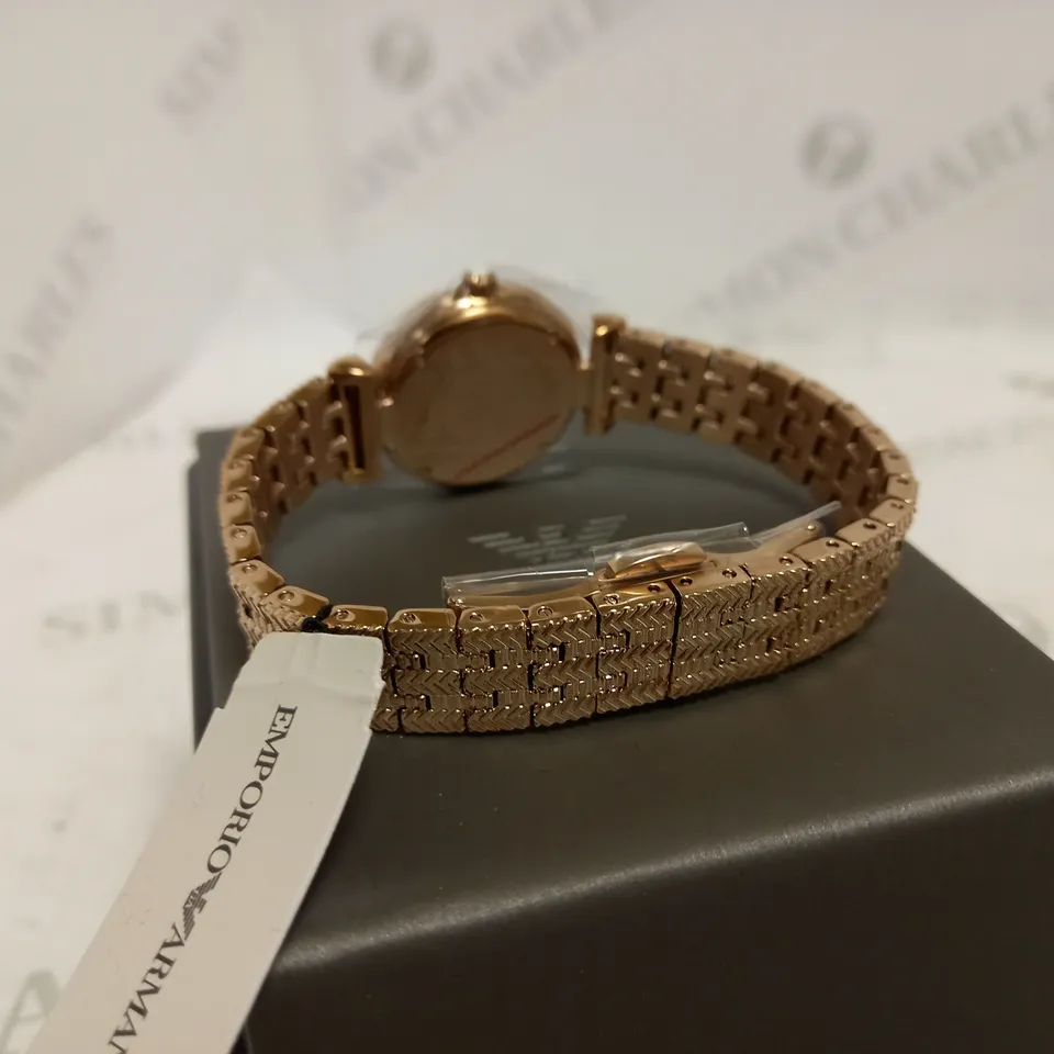 ARMANI GIANNI T-REX ROSE GOLD STAINLESS STEEL WATCH RRP £329