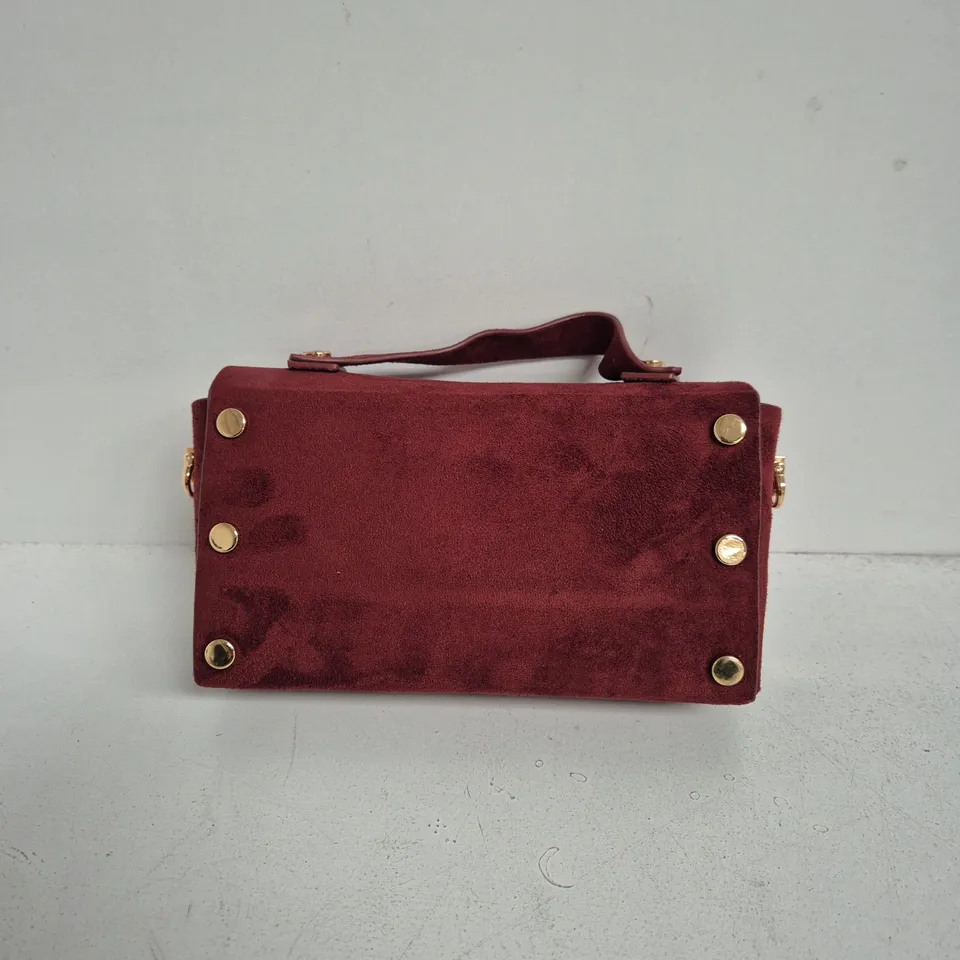 VELVET BURGUNDY TOTE BAG (THE TOTE BAG) – GOLD HARDWARE