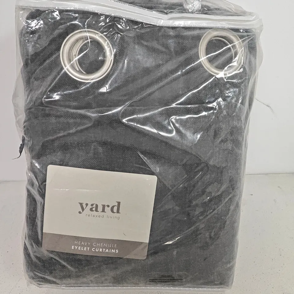 YARD HEAVYWEIGHT CHENILLE EYELET CURTAINS