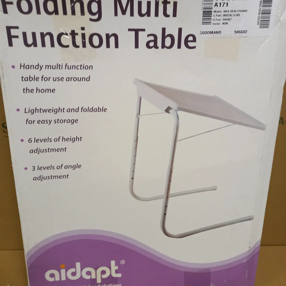 NRS HEALTHCARE PORTABLE TABLE VALET WHITE