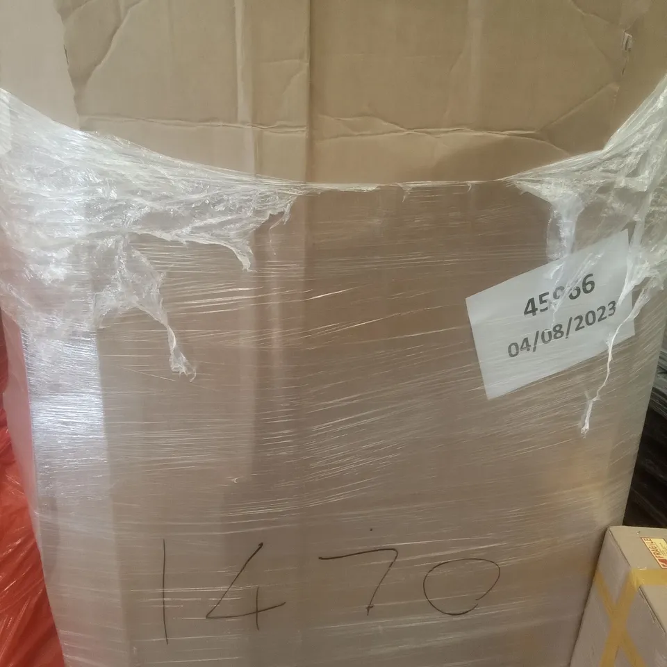 PALLET OF ASSORTED ITEMS INCLUDING SEKEY PARASOL BASE, AIR MATTRESS, THEALYN GARDEN METAL FENCE, KMINA PADDED BATHTUB GRAB RAIL, PEPE TOILET RISER WITH HANDLES 