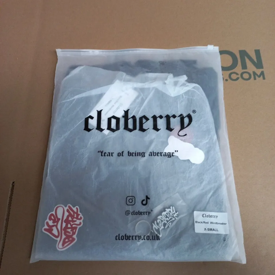 CLOBERRY WINDBREAKER – BLACK/RED, UK XS (X-SMALL)