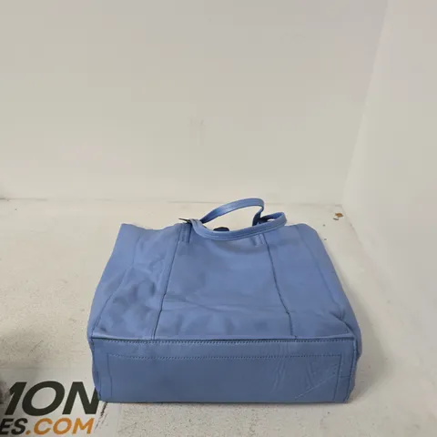 LIGHT BLUE LEATHER TOTE BAG
