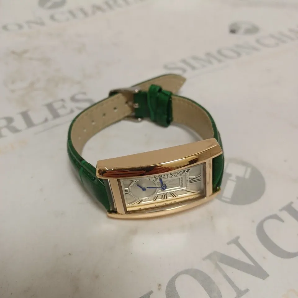 LADIES STOCKWELL WATCH – TEXTURED DIAL WITH SUB DIAL MINUTE HAND – LEATHER STRAP – GIFT BOX INCLUDED