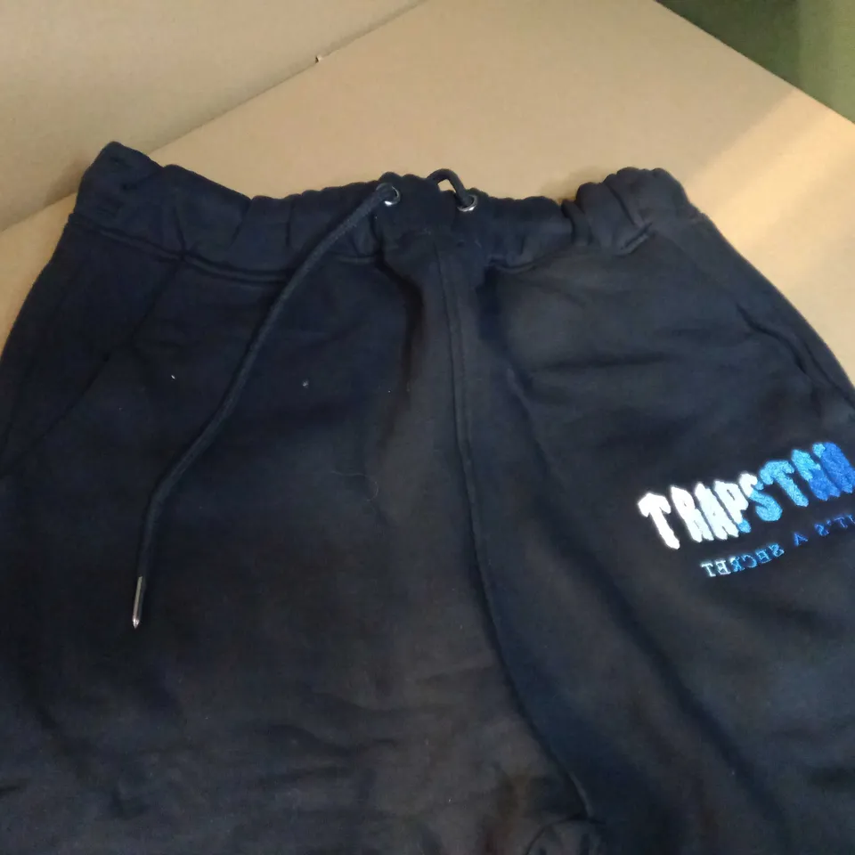 TRAPSTAR BLACK/LOGO JOGGERS - MEDIUM