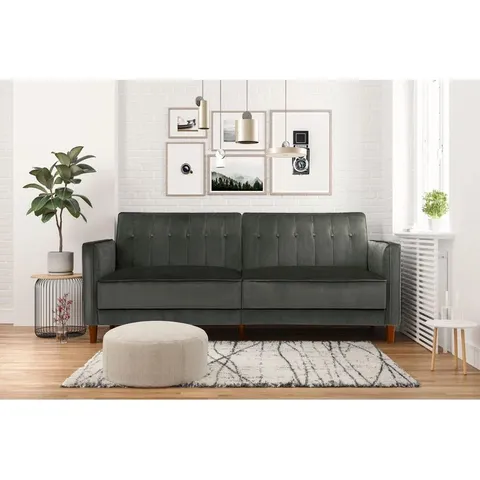 BOXED BOSCO 3 SEATER SOFA BED VINTAGE DESIGN MULTI-FUNCTIONAL - GREY