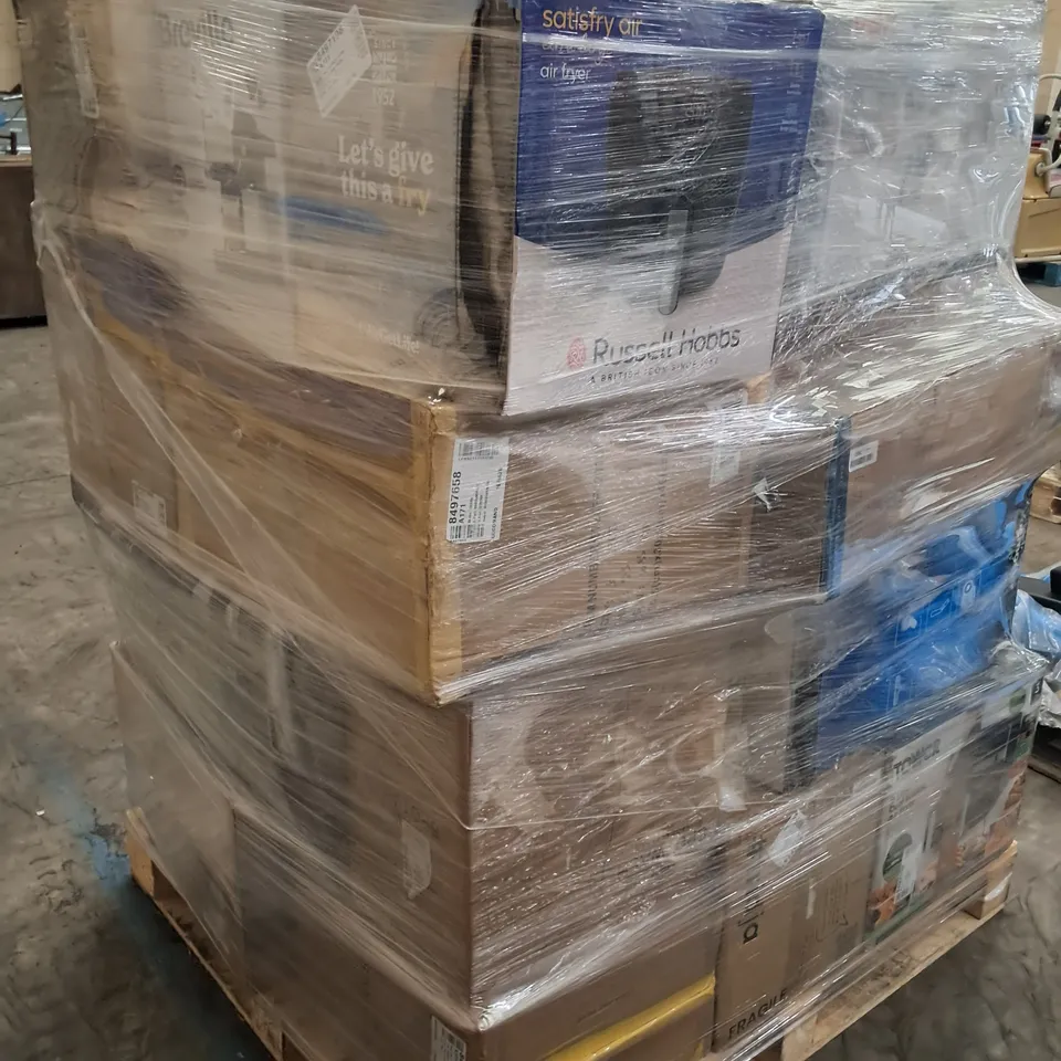 PALLET OF APPROXIMATELY 23 UNPROCESSED RAW RETURN HOUSEHOLD AND ELECTRICAL GOODS TO INCLUDE;