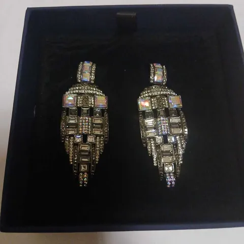 BUTLER & WILSON ART DECO DROP EARRINGS 