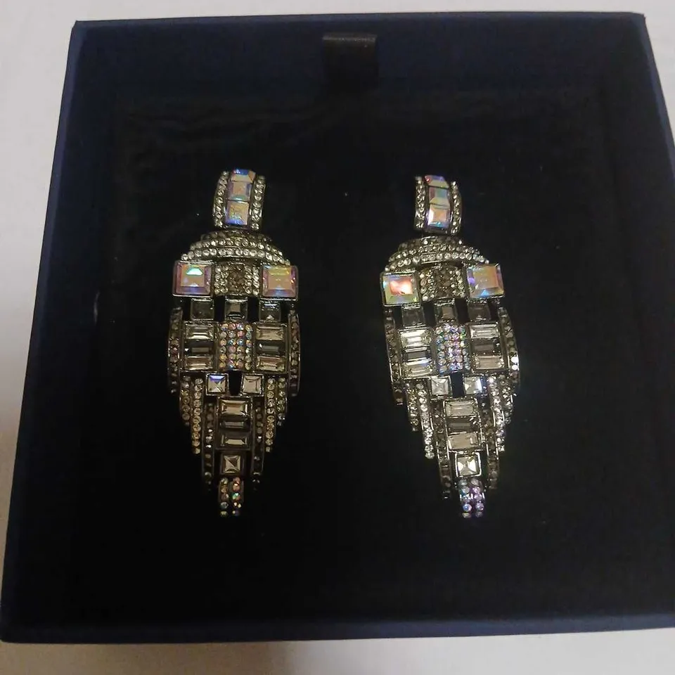 BUTLER & WILSON ART DECO DROP EARRINGS 