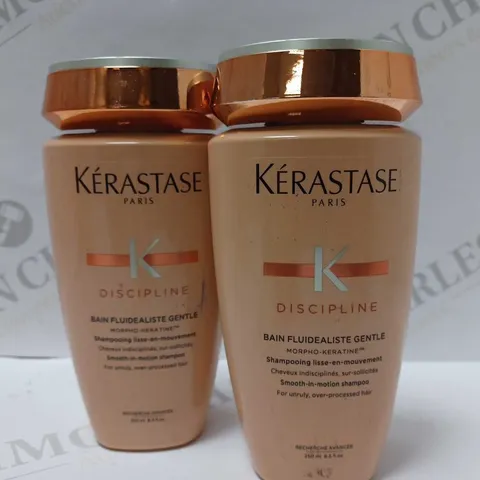 LOT OF 2 X 250ML KΓRASTASE DISCIPLINE BAIN FLUIDEALISTE SHAMPOO