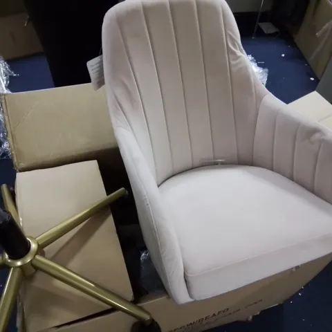 BOXED MOLBY OFFICE CHAIR - PINK - COLLECTION ONLY