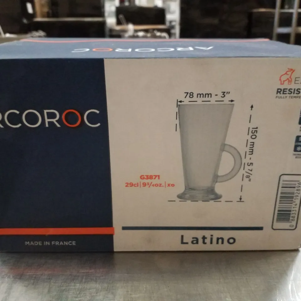 BOXED ARCOROC SET OF 6 LATINO GLASSES