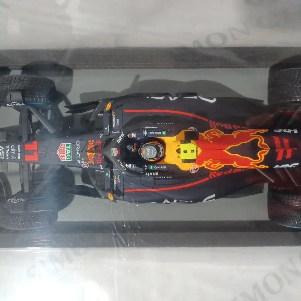 BOXED SPARK FORMULA ONE ORACLE RED BULL RACING RB18 NO.11 MONACO GP WINNER 2022 COLLECTIBLE 1:18 SCALE MODEL - 18S763