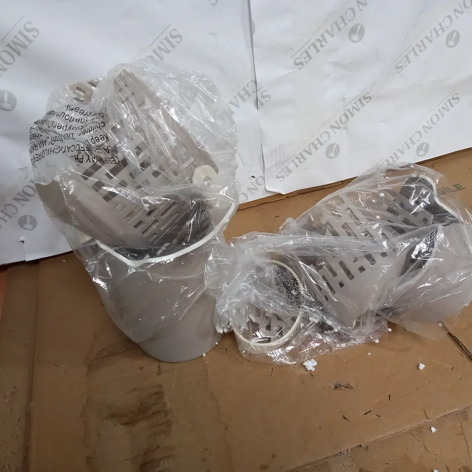 K BY KELLY HOPPEN SET OF 2 CERAMIC LANTERNS - TAUPE