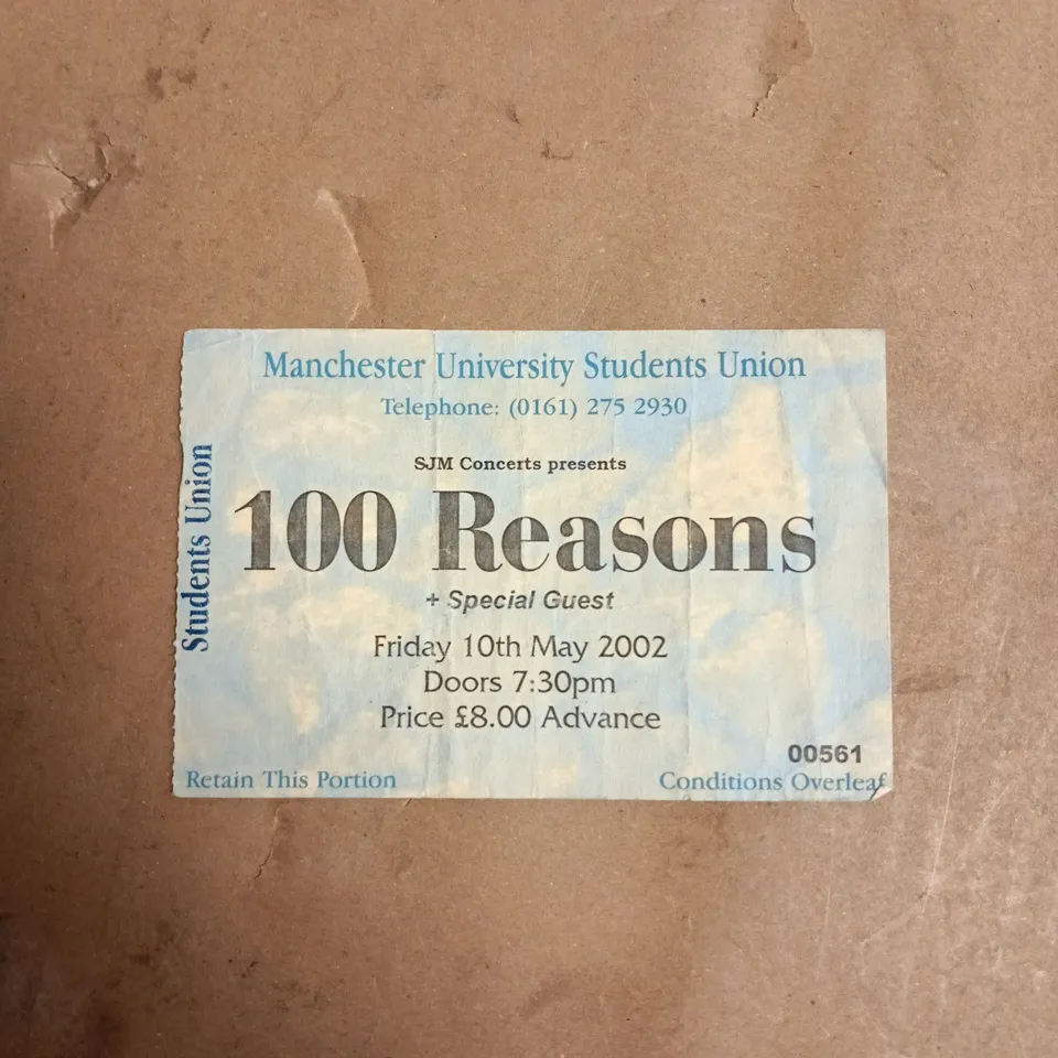 HUNDRED REASONS IDEAS ABOVE OUR STATION VINYL & 2002 CONCERT TICKET MEMORABILIA 