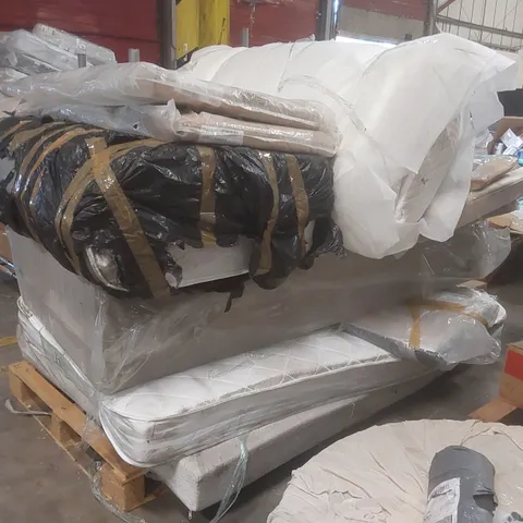 PALLET CONTAINING APPROXIMATELY 4x MATTRESS, 5x HEADBOARDS, 1x DIVAN BASE PART