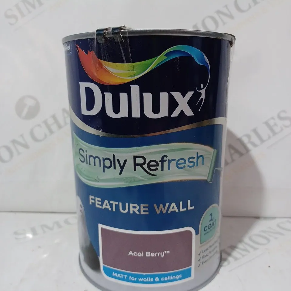 DULUX SIMPLY REFRESH FEATURE WALL PAINT IN ACAI BERRY COLOUR - MATT