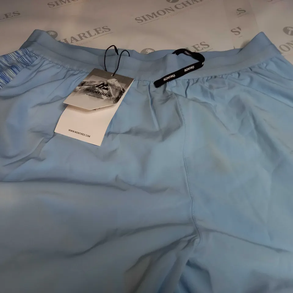 MONTIREX TRAIL PANEL SHORTS IN IN BLUE/WHITE - LARGE