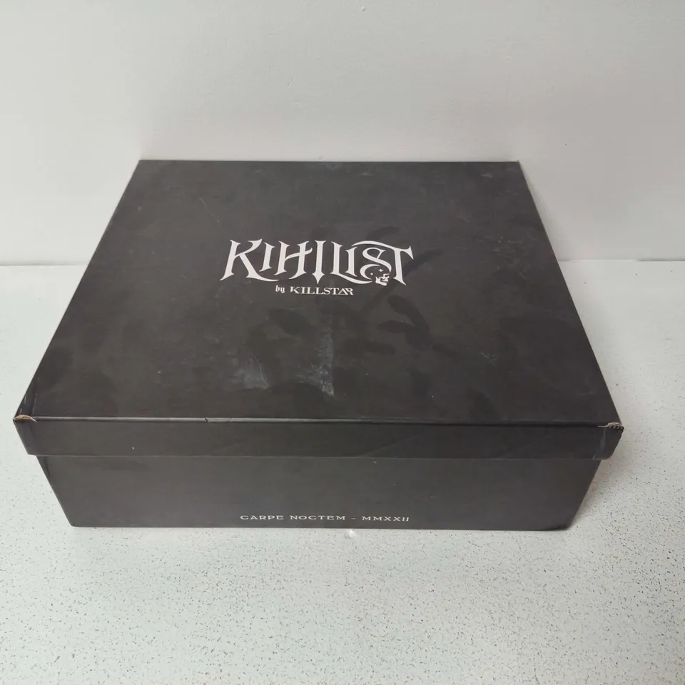 BOXED KILLSTAR RUPTURA BLACK BOOTS - UK 5