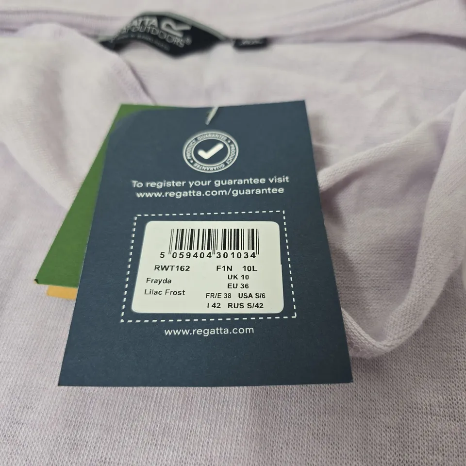 REGATTA FRAYDA LILAC FROST T SHIRT – UK 10