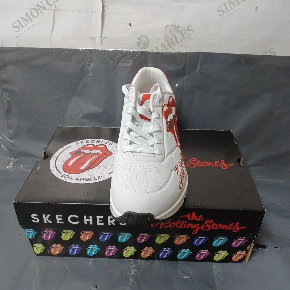 SKECHERS THE ROLLING STONES TRAINERS WHITE SIZE 7