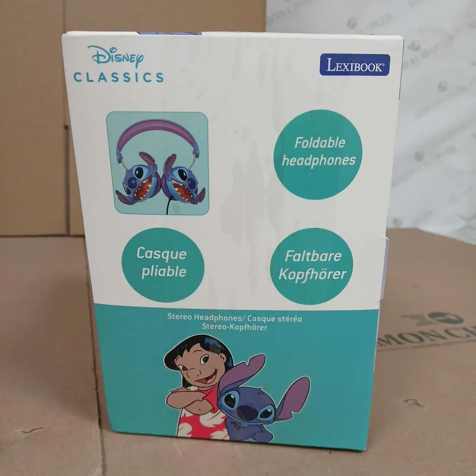 DISNEY CLASSICS STITCH STEREO WIRED FOLDABLE HEADPHONES