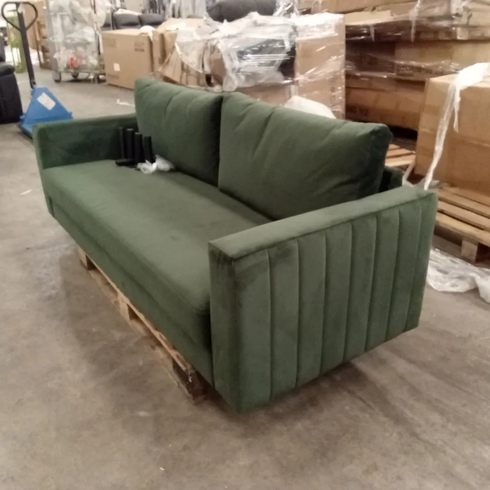 LANA 3 SEATER SOFA, MOSS GREEN CLASSIC VELVET