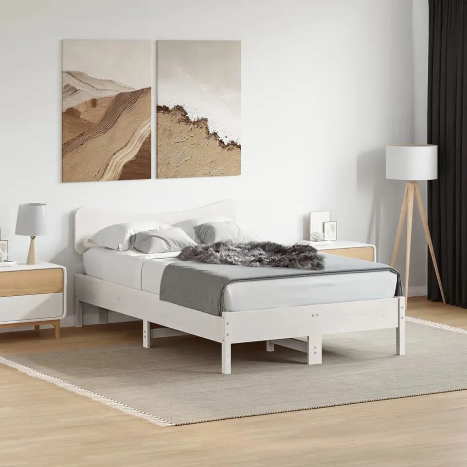 BOXED MELEKA SOLID WOOD HEADBOARD - 150CM, WHITE (1 BOX)