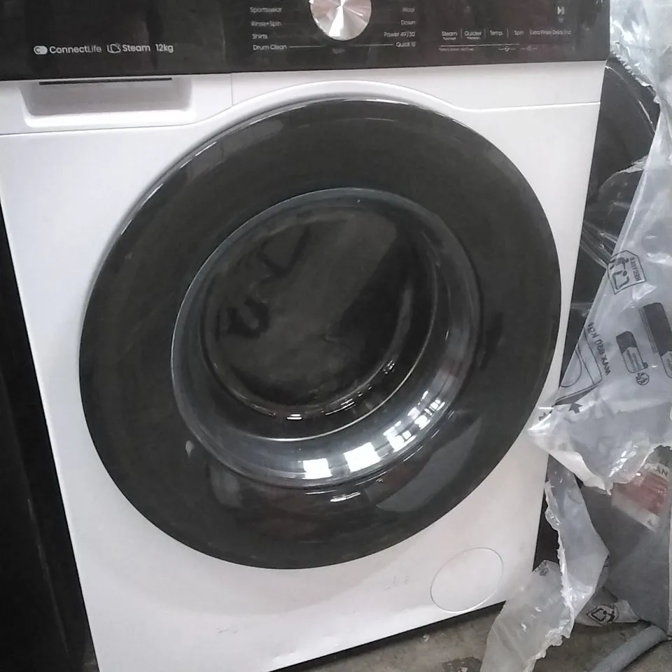 HISENSE 3S SERIES WF3S1243BW3 12KG LOAD, 1400 SPIN STEAM WASHING MACHINE - WHITE - A RATED