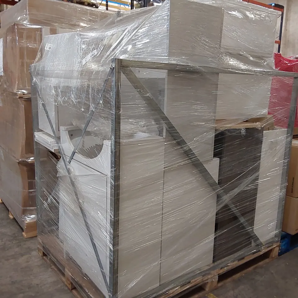 PALLET CONTAINING APPROXIMATELY 10 PRE-BUILT BANYETTI BATHROOM VANITY UNITS