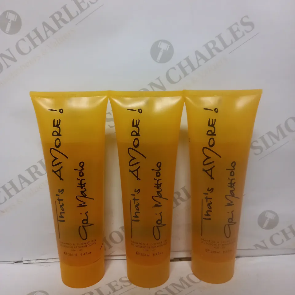 BOX OF APPROX 12 GAI MATTIOLO THAT'S AMORE SHAMPOO & SHOWER GEL 250 M
