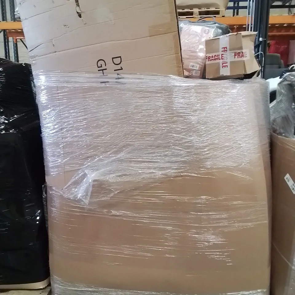 PALLET OF ASSORTED HOUSEHOLD GOODS AND PRODUCTS TO INCLUDE;HEATED BLANKET,ELECTRIC TOOTHBRUSH,TABLE LAMP