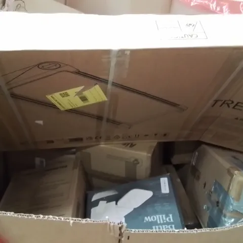 PALLET OF ASSORTED HOUSEHOLD GOODS AND PRODUCTS TO INCLUDE;PET BED,TREADMILL,AIR COOLER